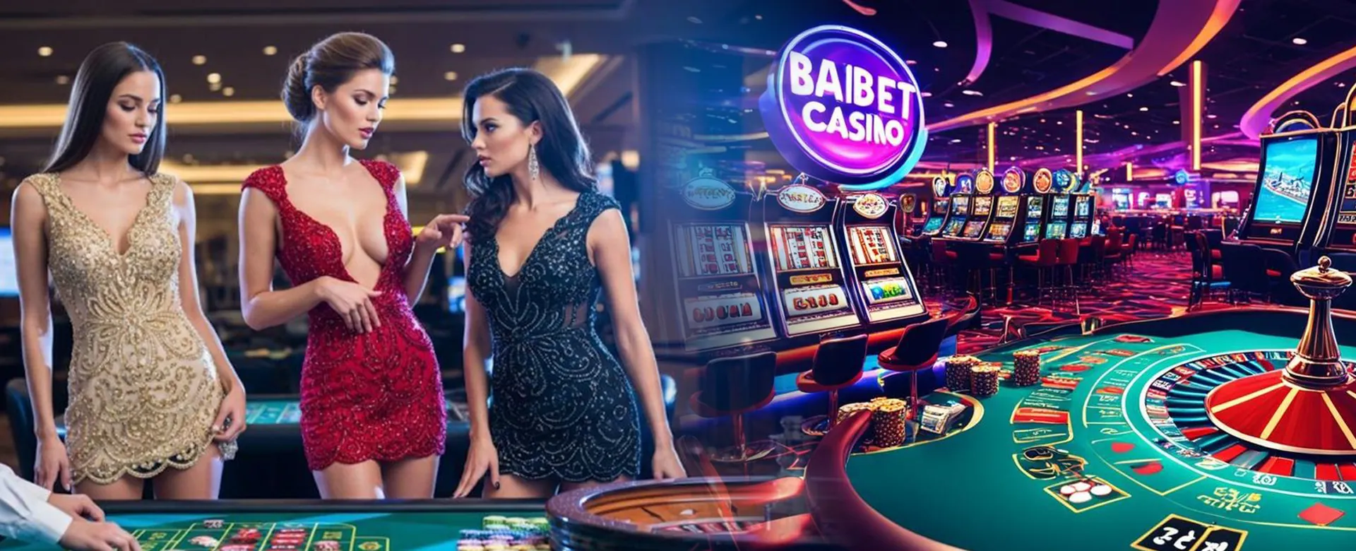 Dynamic background showing exciting online casino games